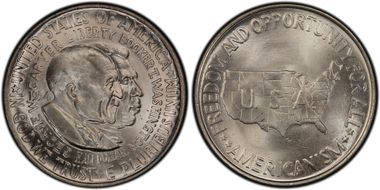 1954 50C Washington-Carver MS66