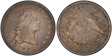 1795 $1 Flowing Hair, BB-20 VF35