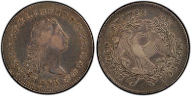 1795 $1 Flowing Hair, BB-18 XF40