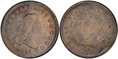 1795 $1 Flowing Hair, BB-13 N1