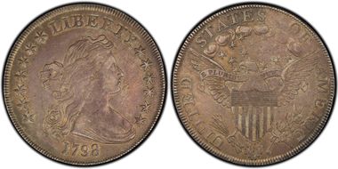 1798 $1 BB-123 AU53