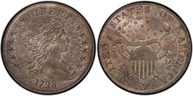 1798 $1 BB-115 AU55