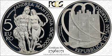2006-R € 5 Andrea Mantegna KM-476 PR69DCAM