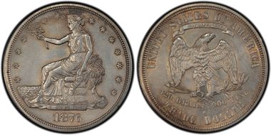 1876-S T$1 Type-I/II AU55