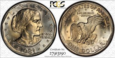 1981-D SBA$1 MS65