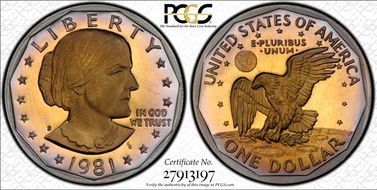 1981-S SBA$1 Type 1 PR68DCAM