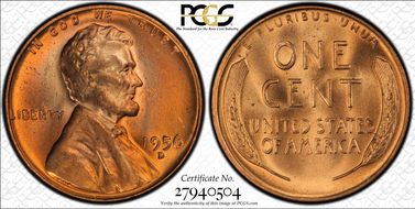 1956-D 1C MS65RD
