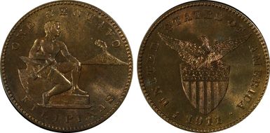 1911-S 1C KM-163 MS64RB