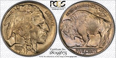 1937-D 5C MS66+