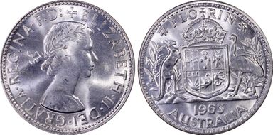 1963(m) Florin MS65