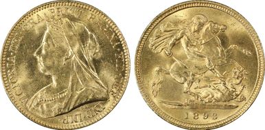 1893 1/2 Sov S-3878 Old Head MS64