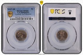 1937-M 5C MS66