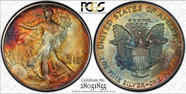 1986 $1 Silver Eagle MS67