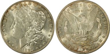 1897-O $1 AU58
