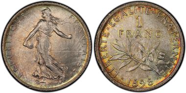 1898 1 Fr Gad-467 F-217 MS65