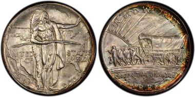 1928 50C Oregon MS67+