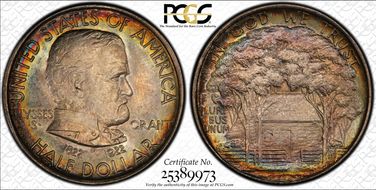 1922 50C Grant MS66