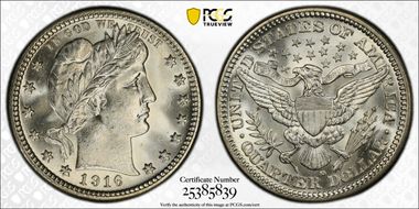 1916-D 25C MS66