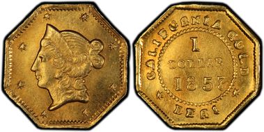 1853 G$1 BG-524 MS64