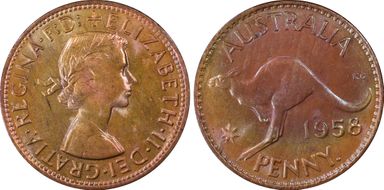 1958 Y. (p) 1D MS65RB