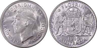 1943-S Florin KM-40  Ag MS63