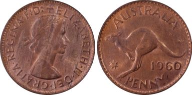 1960 Y. (p) 1D MS64RB