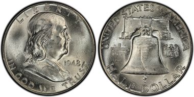 1948 50C Obv Die Clash FS-401 MS64FBL