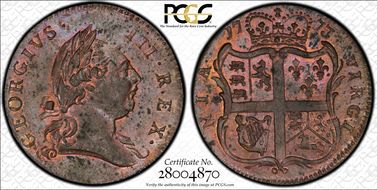 1773 VA 1/2P Period MS63BN