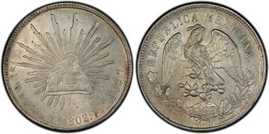 1902-Zs FZ Peso KM-409.3 AU55