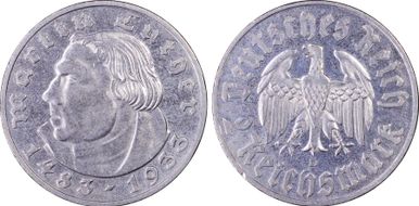 1933-D 2 Mk Luther J-352 AU58