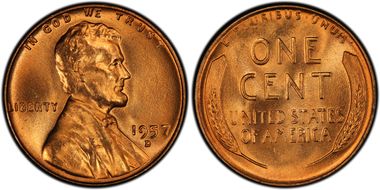 1957-D 1C MS67RD