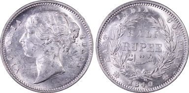 1840(B&C) 1/2 Rup SW-3.46 MS62