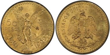 1929 50 Peso KM-481  Au MS65