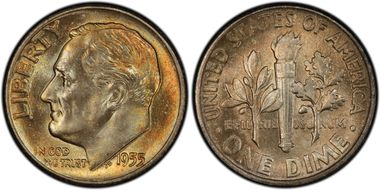 1955 10C MS66+ FB