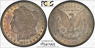 1879-S $1 Reverse of 1878 AU58