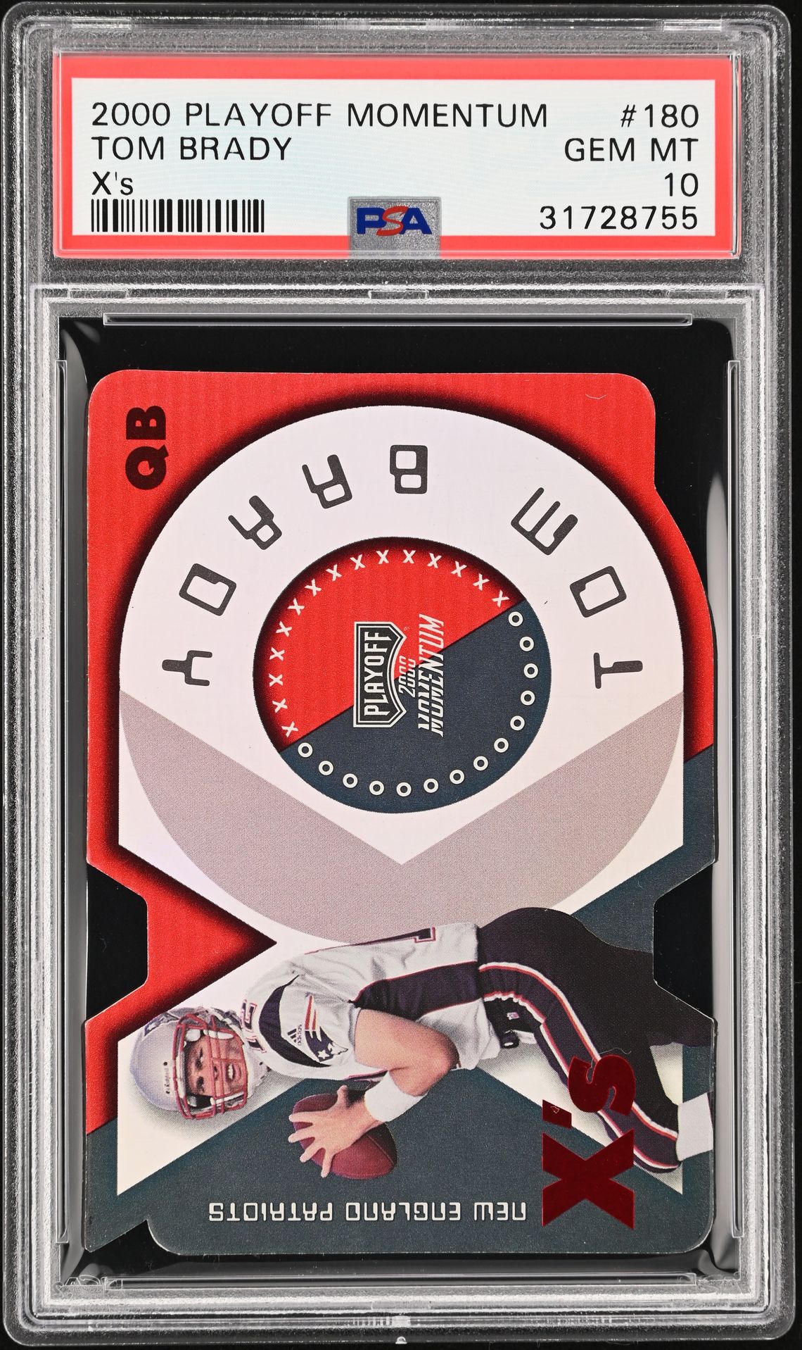 2000 PLAYOFF MOMENTUM X'S #180 Tom Brady front