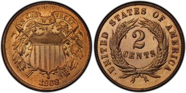 1868 2C MS64RD
