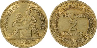 1923 2 Fr Gad-533 F-267 AU58