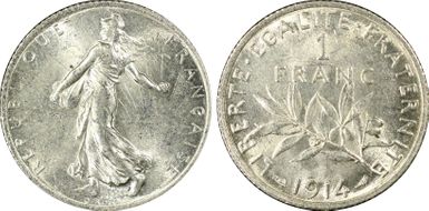 1914 1 Fr Gad-467 F-217 MS62