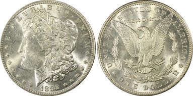 1892 $1 MS63+