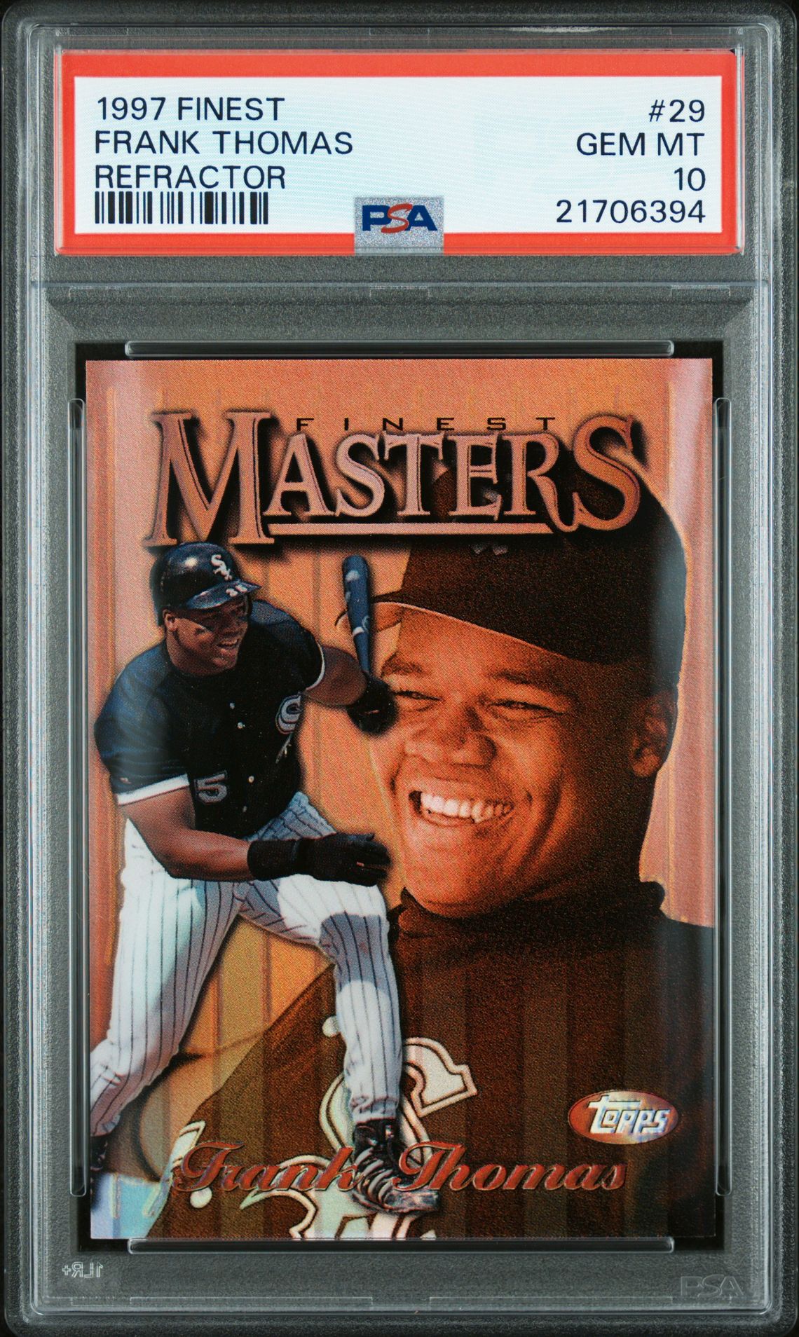 1997 Topps FINEST REFRACTOR #29 Frank Thomas front