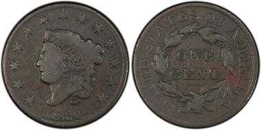1830 1C N-4, Large Letters VG10BN