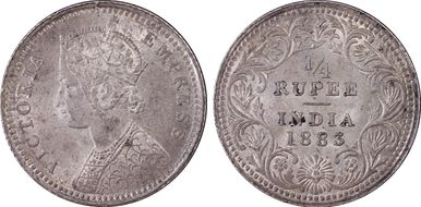 1883-C 1/4 Rup SW-6.270 MS63