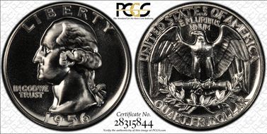 1956 25C FS-701, Reverse Die Gouge PR68