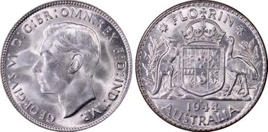 1944-S Florin KM-40  Ag MS66