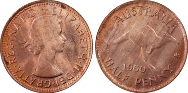 1960 Y. (p) 1/2D MS64RD