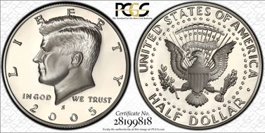 2005-S 50C Silver PR70DCAM