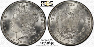 1885 $1 MS67