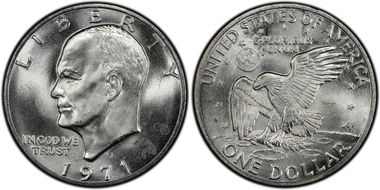 1971-S $1 Silver MS67+