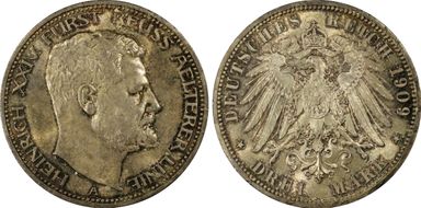 1909-A 3 Mk J-119 MS65